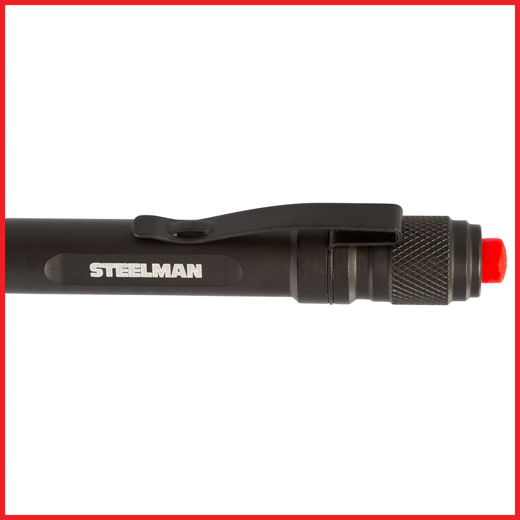 Steelman 95874 Durable Aluminum AAA-Battery Powered Pocket-Sized LED Pen Flashlight