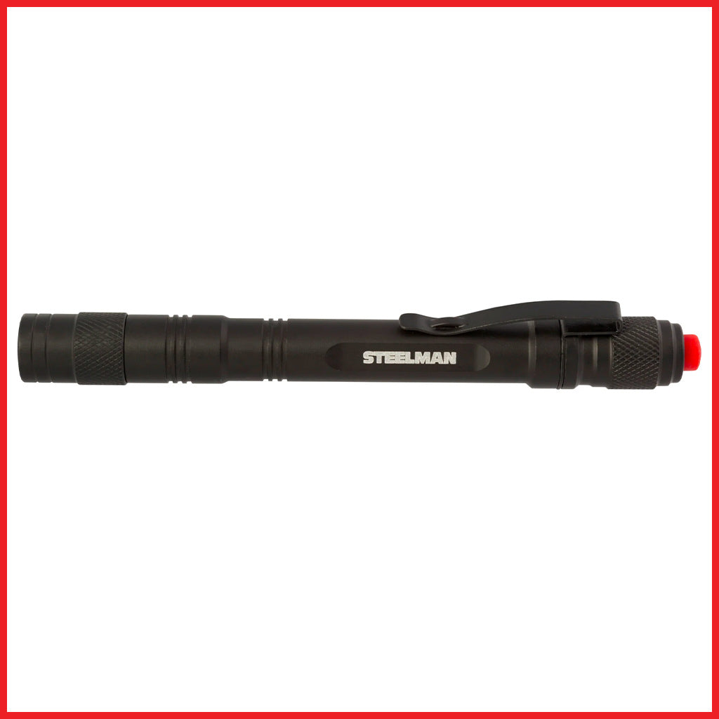 Steelman 95874 Durable Aluminum AAA-Battery Powered Pocket-Sized LED Pen Flashlight