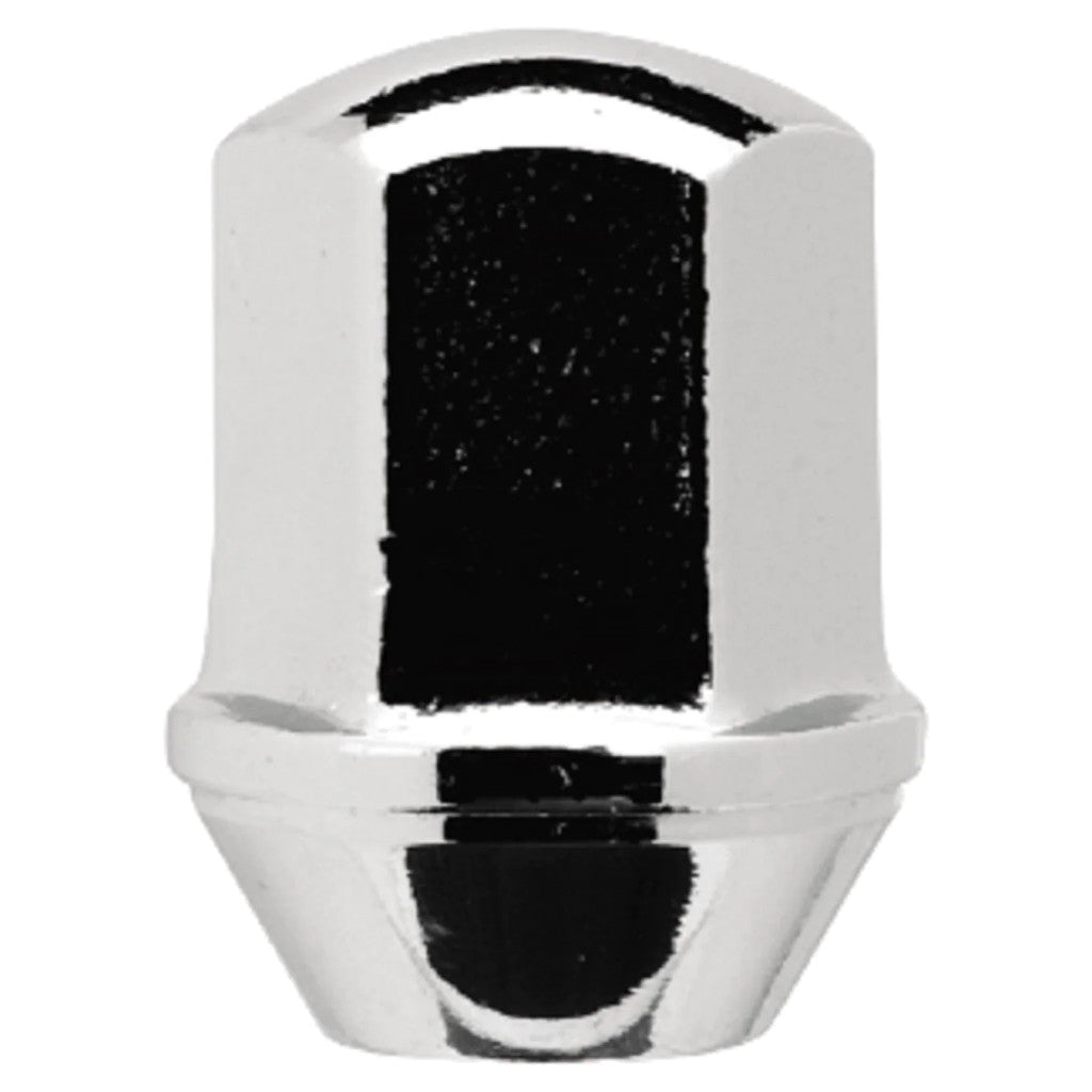 White Knight | Chrome Duplex Bulge Acorn 7/8″ Hex OEM Factory Lug Nut - Thread Size 14mm x 1.50 - Box of 25 (1709D)