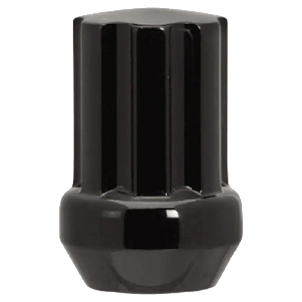 White Knight | Black Duplex Short Spline Acorn Lug Nut - Thread Size 14mm x 1.50 - Box of 50 (3809DBK)