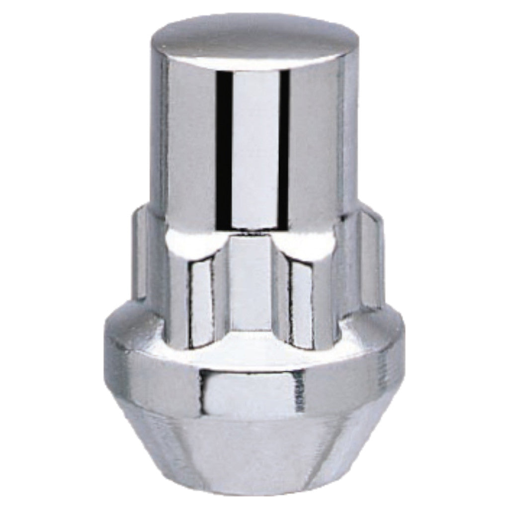 White Knight | Chrome Acorn Long Socket Key Wheel Lock - Thread Size 14mm x 1.50 (40900SL)