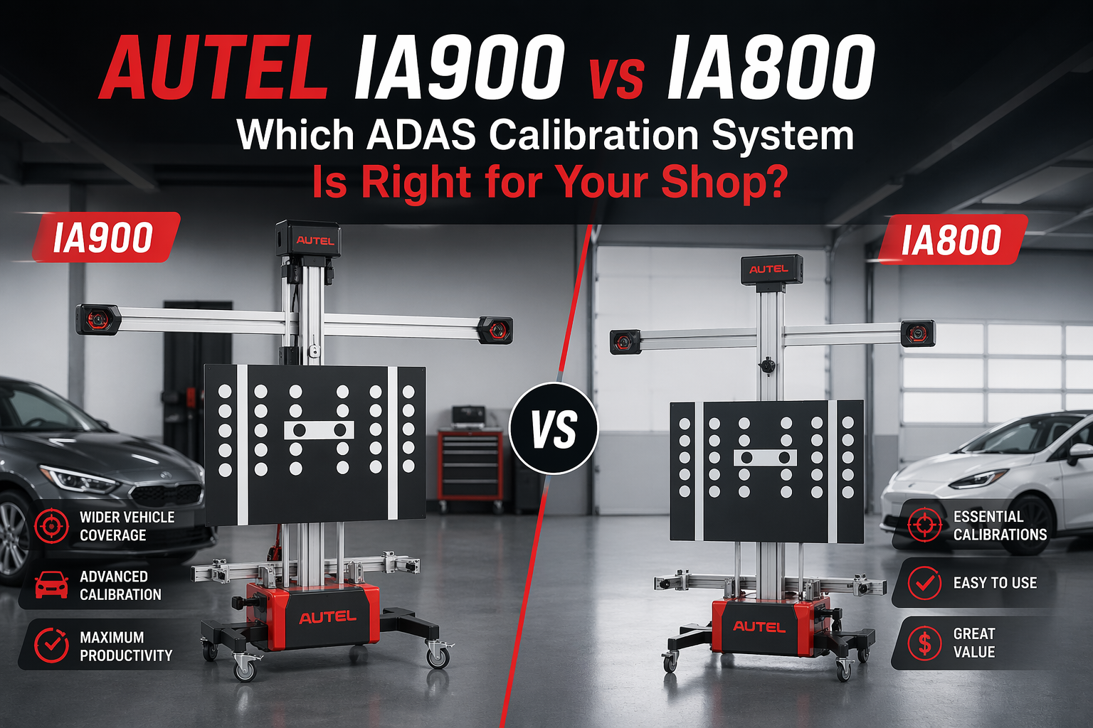 Autel IA900 vs IA800: Which ADAS Calibration System Is Right for Your Shop?