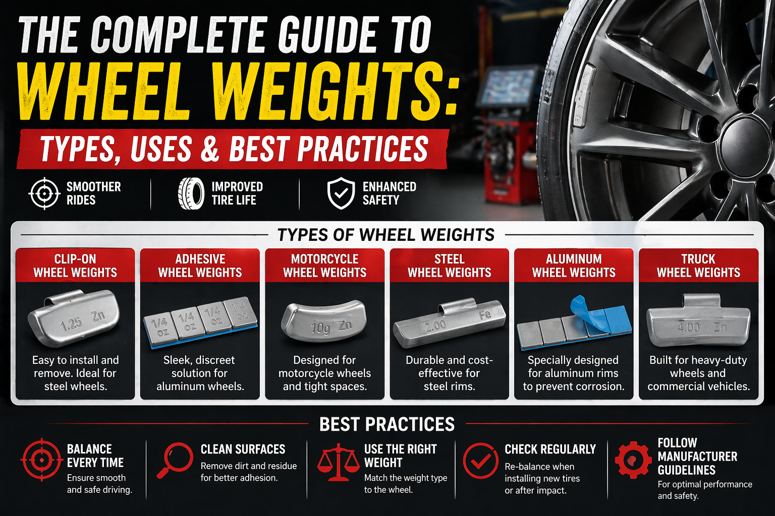 The Complete Guide to Wheel Weights: Types, Uses & Best Practices