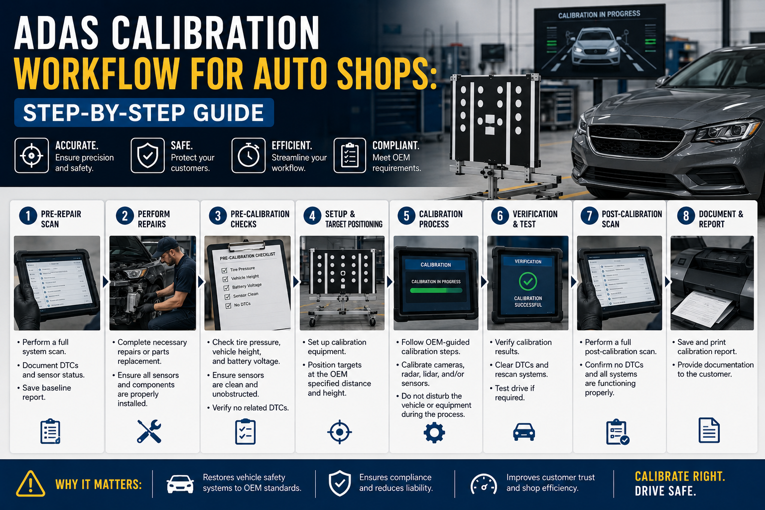 ADAS Calibration Workflow for Auto Shops: Step-by-Step Guide