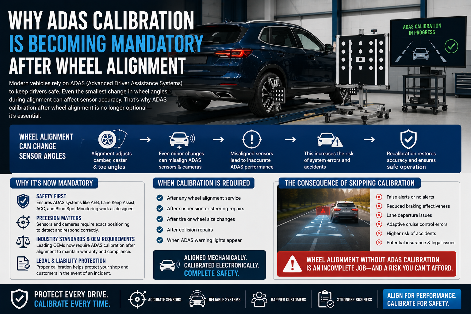 Why ADAS Calibration Is Becoming Mandatory After Wheel Alignment