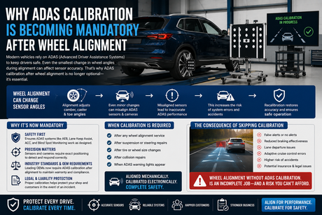 Why ADAS Calibration Is Becoming Mandatory After Wheel Alignment