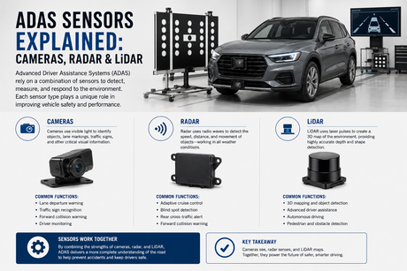 ADAS Sensors Explained: Cameras, Radar & LiDAR