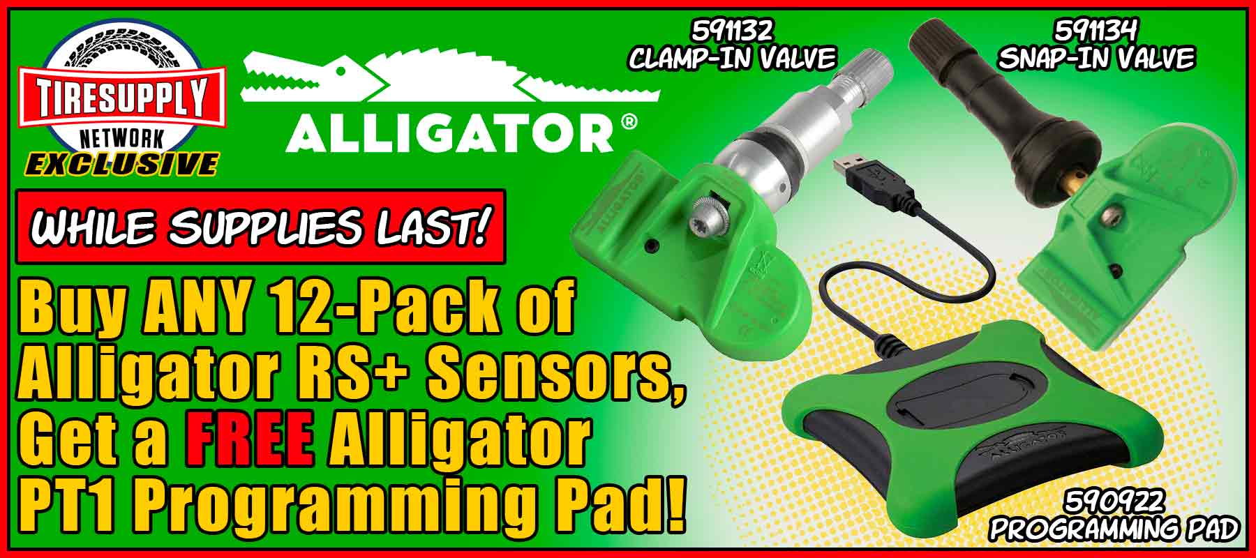 Buy ANY 12-Pack of Alligator RS+Sensors, Get an Alligator PT1 Programming Pad FREE!