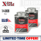 Xtra Seal 14-008 | 2-Pack Chemical Vulcanizing Tire Repair Cement 8oz Can