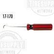 A red and silver grommet pick removal tool with a hook at the end, placed on a white background with the product number 17-170 visible.
