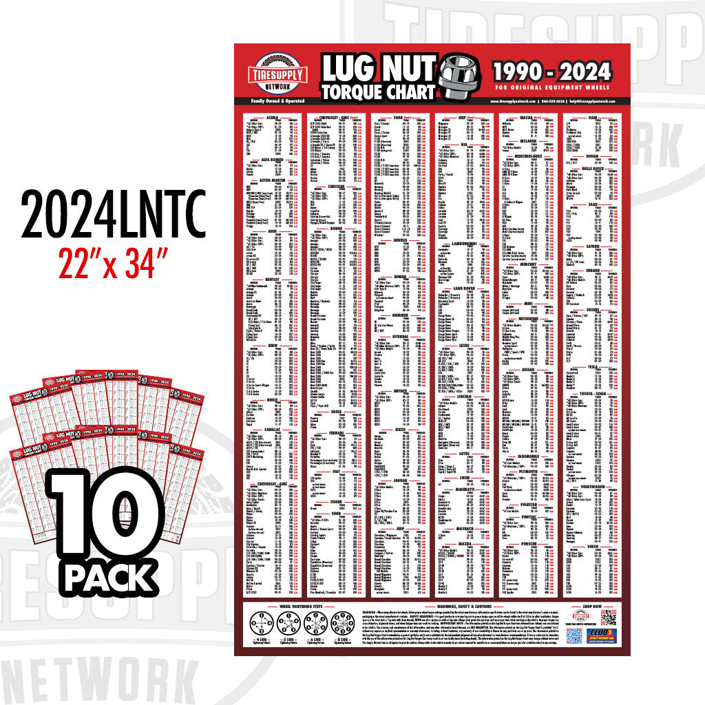 Lug Nut Torque Chart (202*LNTC)