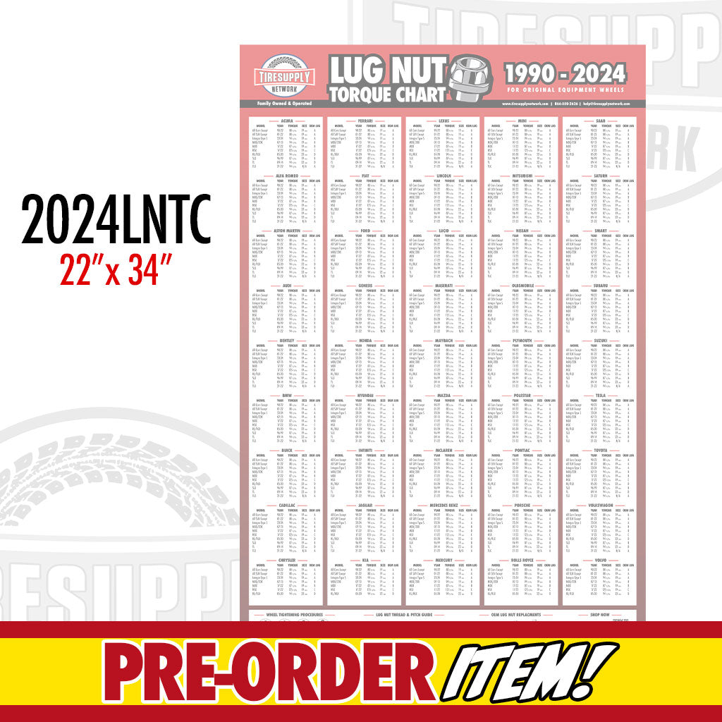 Lug Nut Torque Chart 2024 Version Tire Supply Network