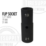 1/2″ Drive 19mm x 21mm Impact Flip Socket - Deep Thin Wall (2708)