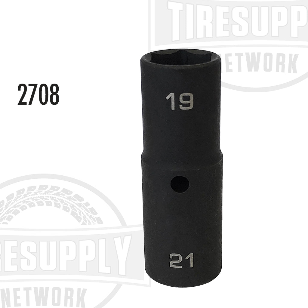 1/2″ Drive 19mm x 21mm Deep Thin-Wall Flip Socket (2708)