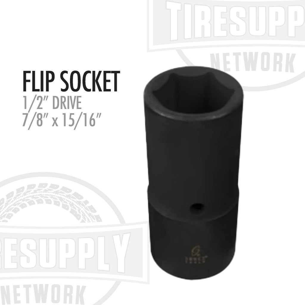 1/2″ Drive 7/8″ x 15/16″ Impact Flip Socket - Thin Wall (2710)