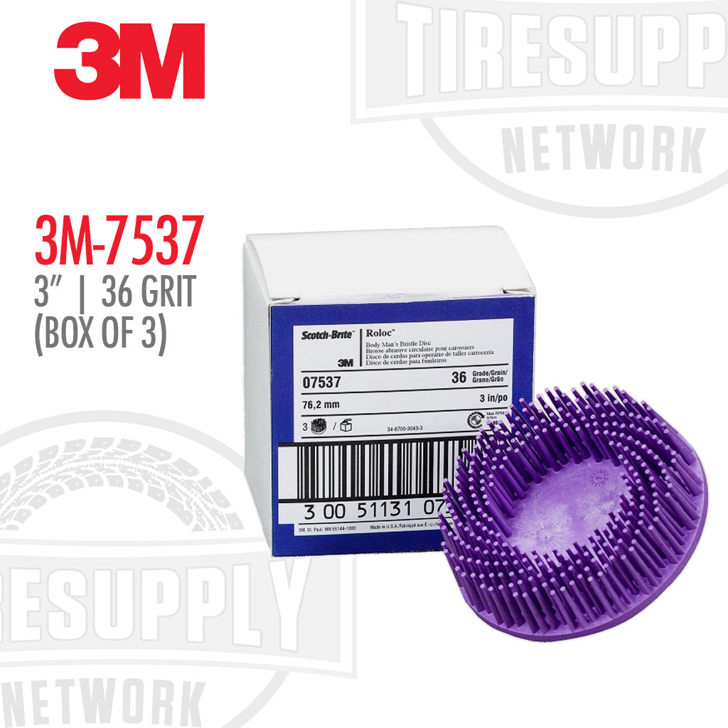 3M | 3″ Bristle Disc 36 Grit - 3 per Box (3M-7537)