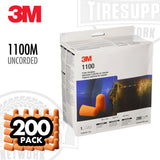 3M 1100M | Uncorded Foam Ears Plugs- Box of 200 (29008z)