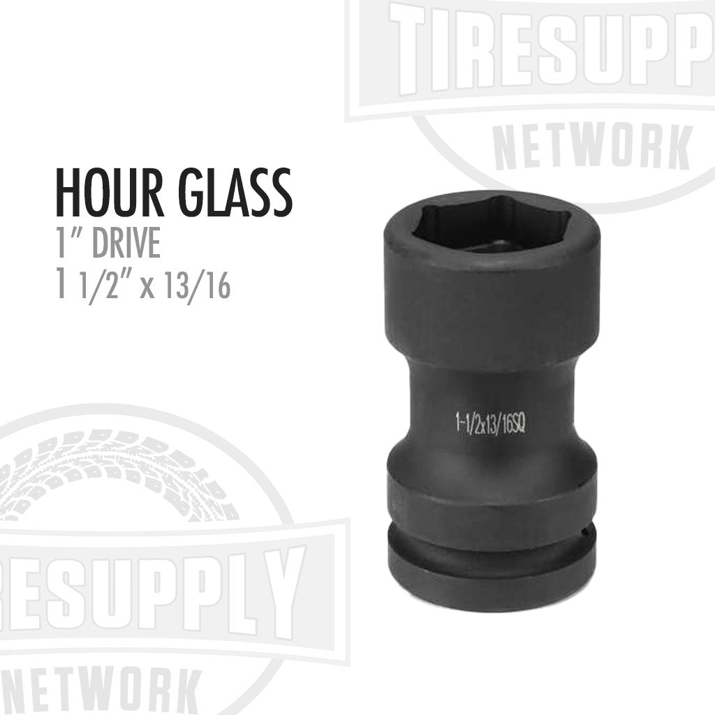 1″ Drive 1 1/2″ x 13/16″ Impact Socket - Hour Glass (4223C)