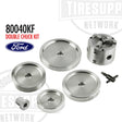 Double Chuck Kit components including a Ford F-150 bushing and various backing plates, arranged on a white background with the product number 80040KF visible.