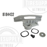 A gray high-spoke nylon head kit for tire changing, including mounting and demounting heads, washers, and a screw. 8184432