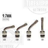 Alcoa O-Ring Seal Straight Metal Valve Stem 9.7mm Hole - Choose Style (TV-553)