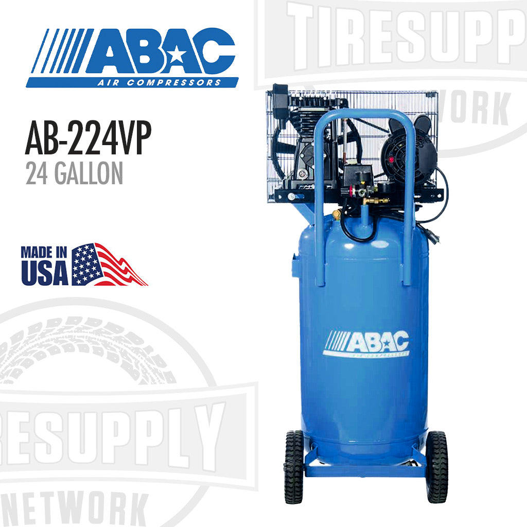 ABAC | Single Stage 2HP, 24 Gallon Portable Air Compressor - Vertical (AB-224VP)