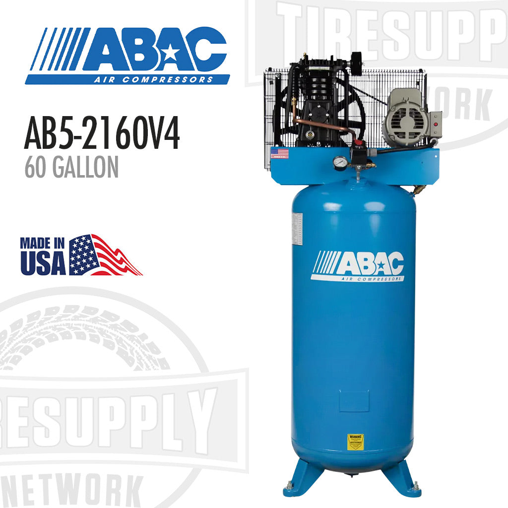 ABAC | Two-Stage 5HP, 60 Gallon Air Compressor - Vertical (AB5-2160V4)