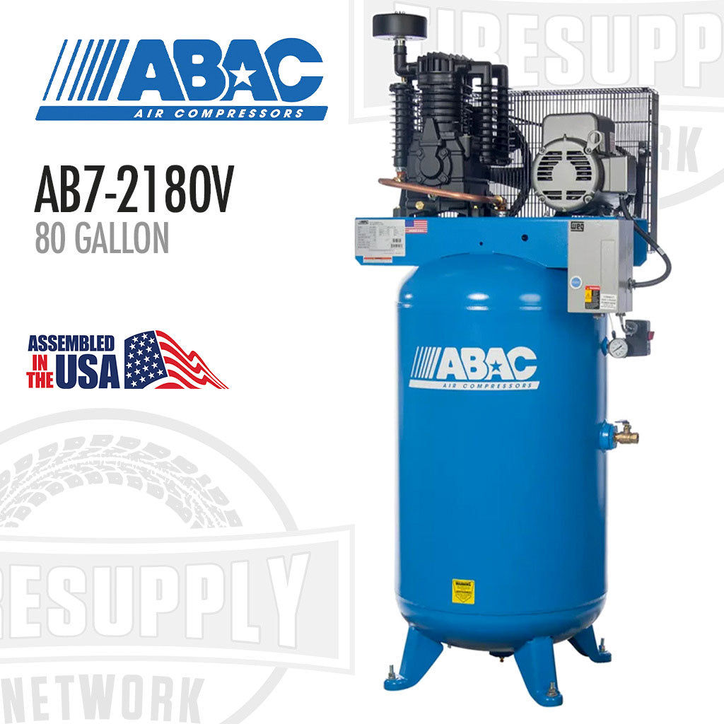 ABAC AB7-2180V | Two-Stage 7.5HP, 80 Gallon Air Compressor - Vertical
