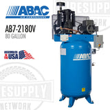 ABAC AB7-2180V | Two-Stage 7.5HP, 80 Gallon Air Compressor - Vertical