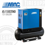 ABAC | Single Phase 15HP, 131 Gallon Tank Mount with Dryer 150 PSI Screw Compressor (AS-15503TMD)