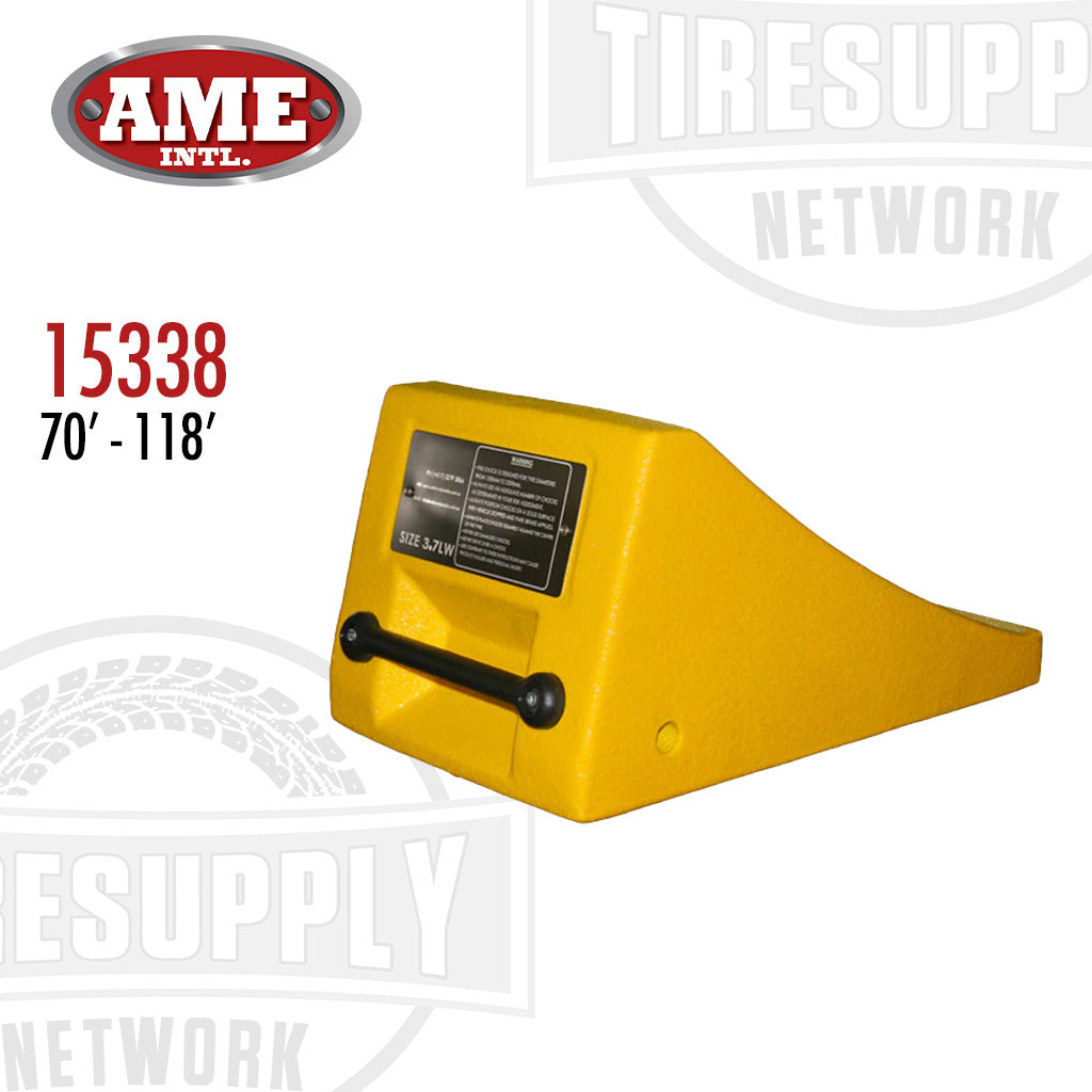 AME | Urethane OTR Wheel Chock 70″ - 118″ (15338)