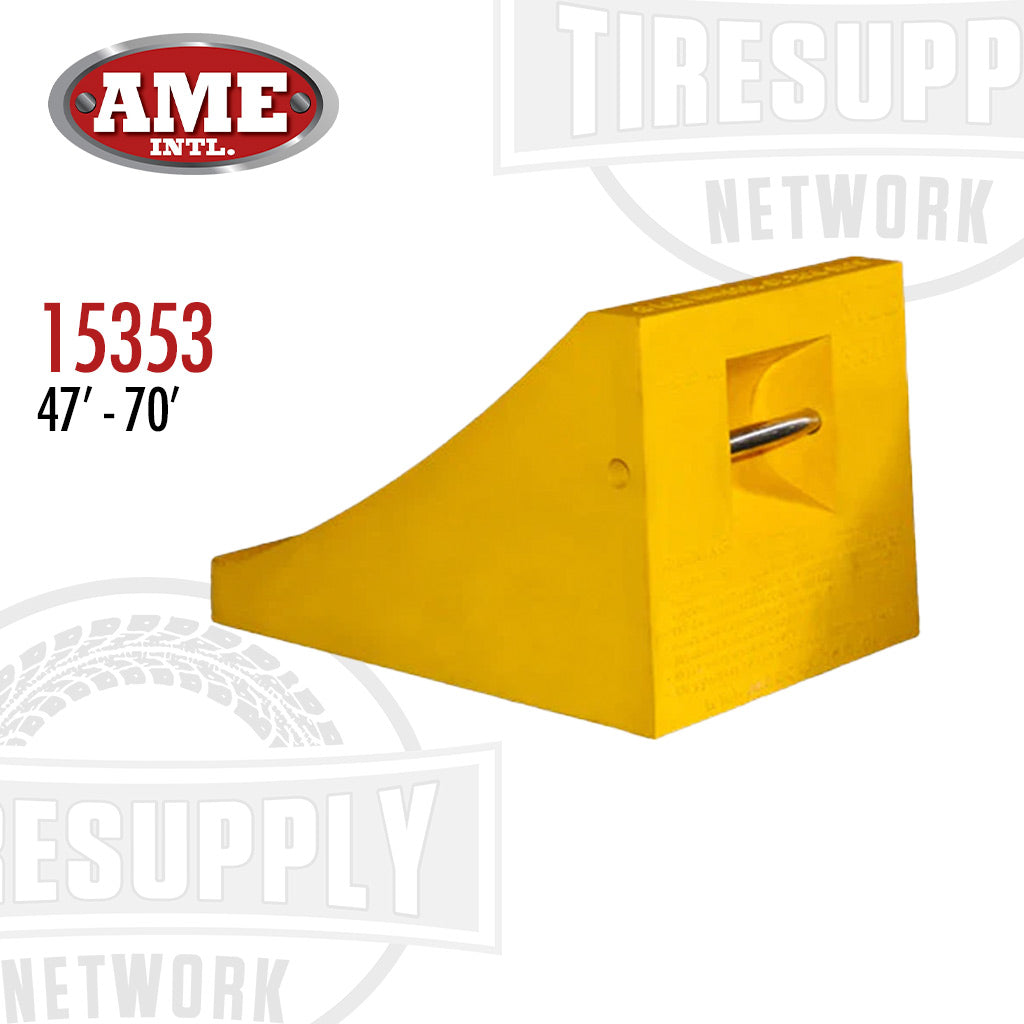 AME | Urethane OTR Wheel Chock  47″ - 70″ for Small Graders (15353)