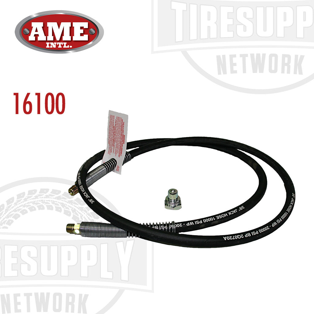 AME | 8' Hydraulic Hose - 3/8" NPT Male (16100)