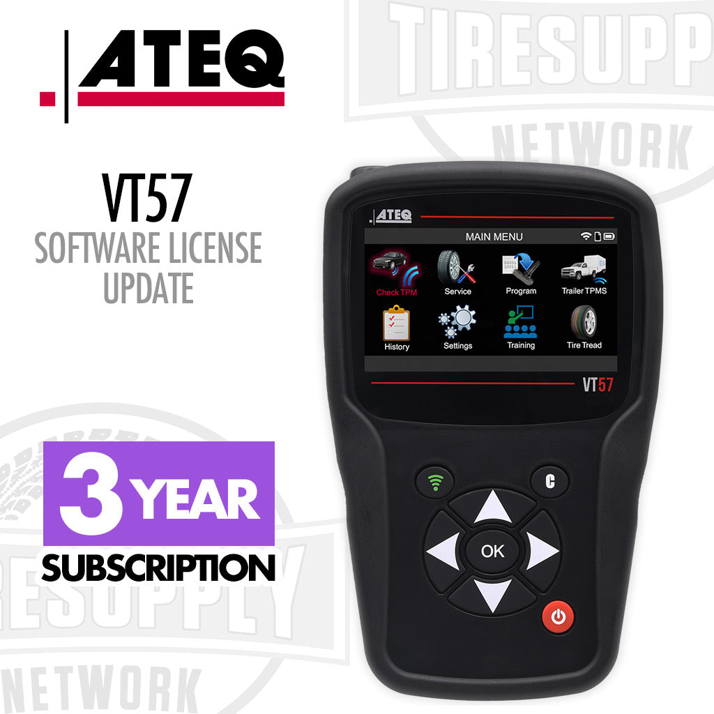 ATEQ SW57 | TPMS Tool Software License Update for VT57 - Choose 1, 2, or 3 Year Subscriptions