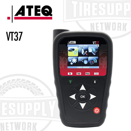 ATEQ VT37 TPMS Reset, Trigger, and Programming Tool with a digital screen and several buttons.