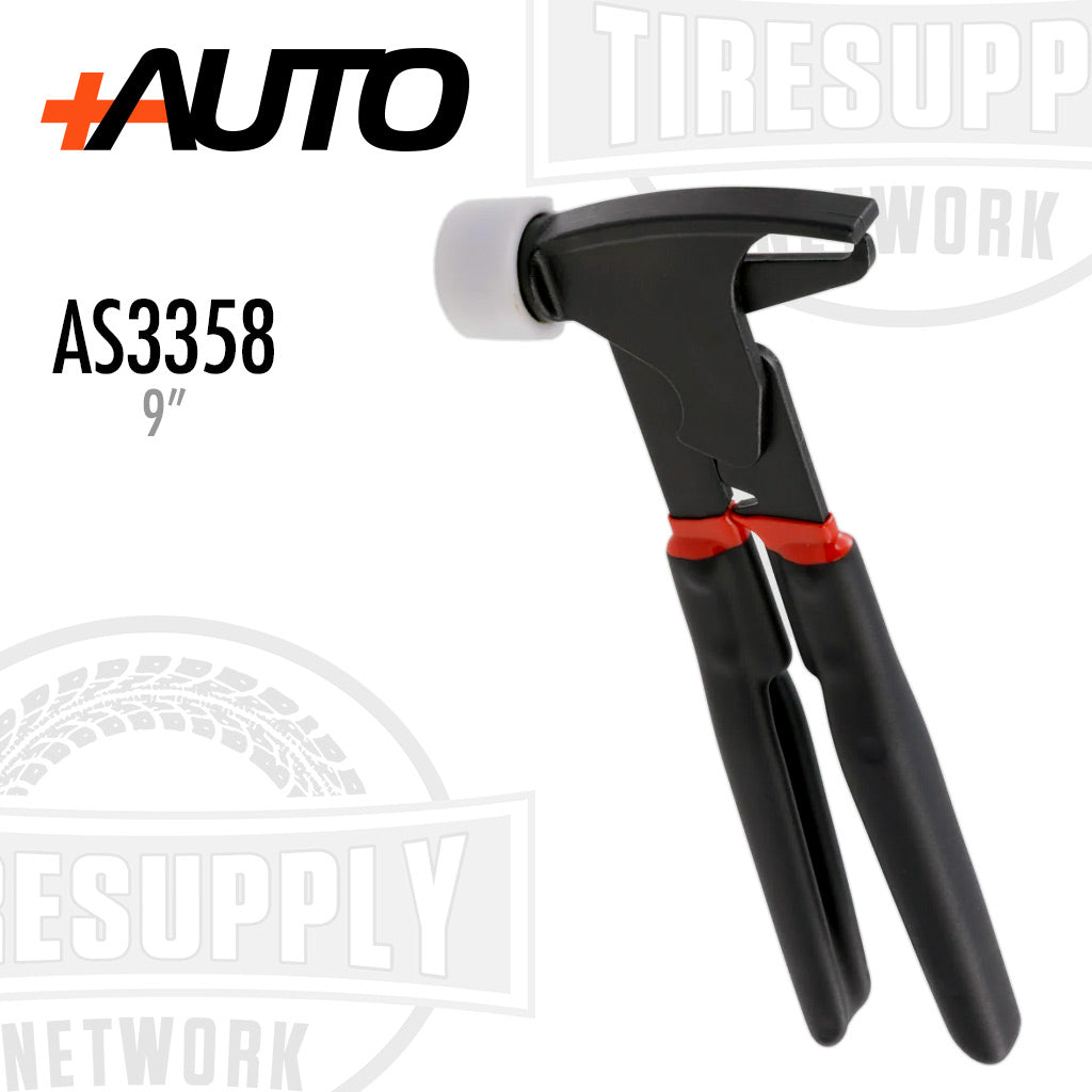+AUTO AS3358 | Heavy Duty Wheel Weight Pliers and No-Mar Hammer Tool