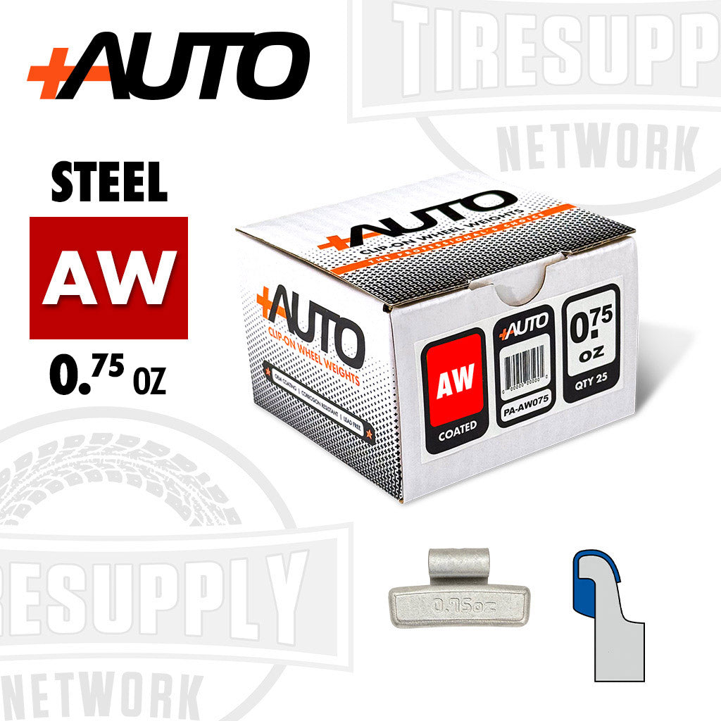 +AUTO | AW-Style Coated Steel Clip-On Wheel Weights - Choose Size or Bulk Set (PA-AW*)
