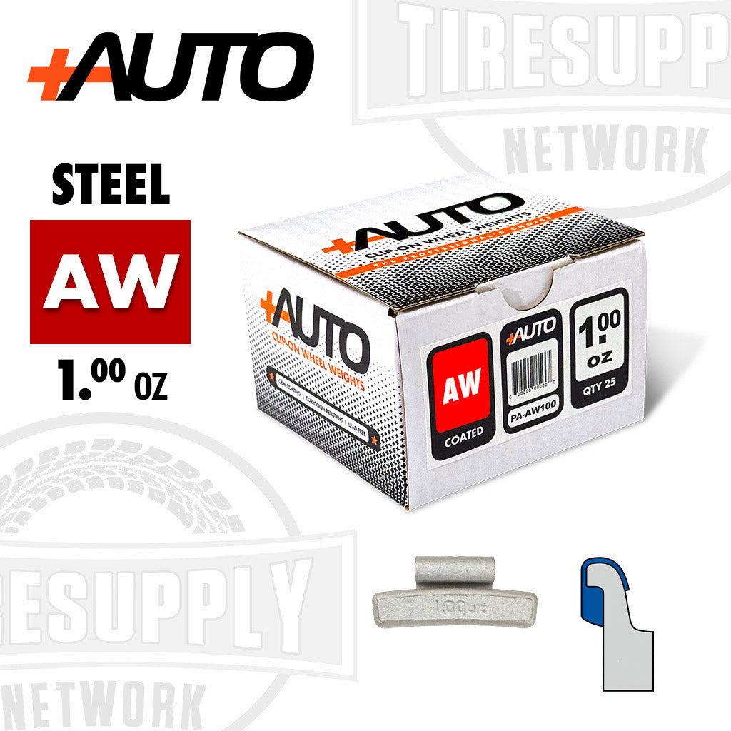 +AUTO | AW-Style Coated Steel Clip-On Wheel Weights - Choose Size or Bulk Set (PA-AW*)