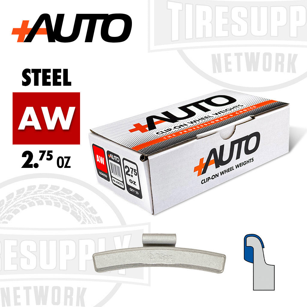 +AUTO | AW-Style Coated Steel Clip-On Wheel Weights - Choose Size or Bulk Set (PA-AW*)