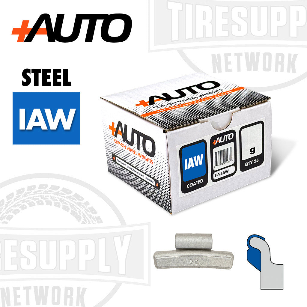 +AUTO | IAW-Style Coated Steel Clip-On Wheel Weights - Choose Size or Bulk Set (PA-IAW*)