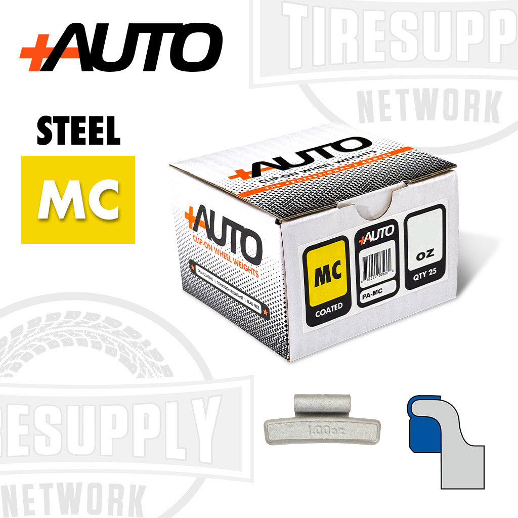 +AUTO | MC-Style Coated Steel Clip-On Wheel Weights - Choose Size or Bulk Set (PA-MC*)