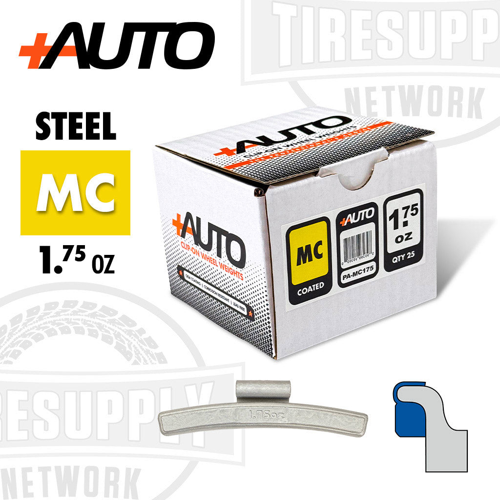 +AUTO | MC-Style Coated Steel Clip-On Wheel Weights - Choose Size or Bulk Set (PA-MC*)