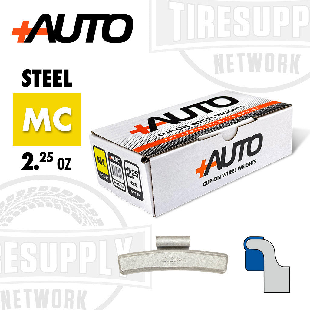+AUTO | MC-Style Coated Steel Clip-On Wheel Weights - Choose Size or Bulk Set (PA-MC*)