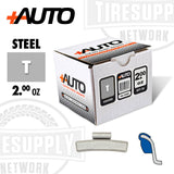 +AUTO | T-Style Coated Steel Clip-On Wheel Weights - Choose Size or Bulk Set (PA-T*)
