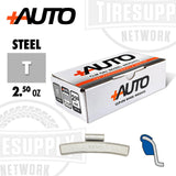 +AUTO | T-Style Coated Steel Clip-On Wheel Weights - Choose Size or Bulk Set (PA-T*)