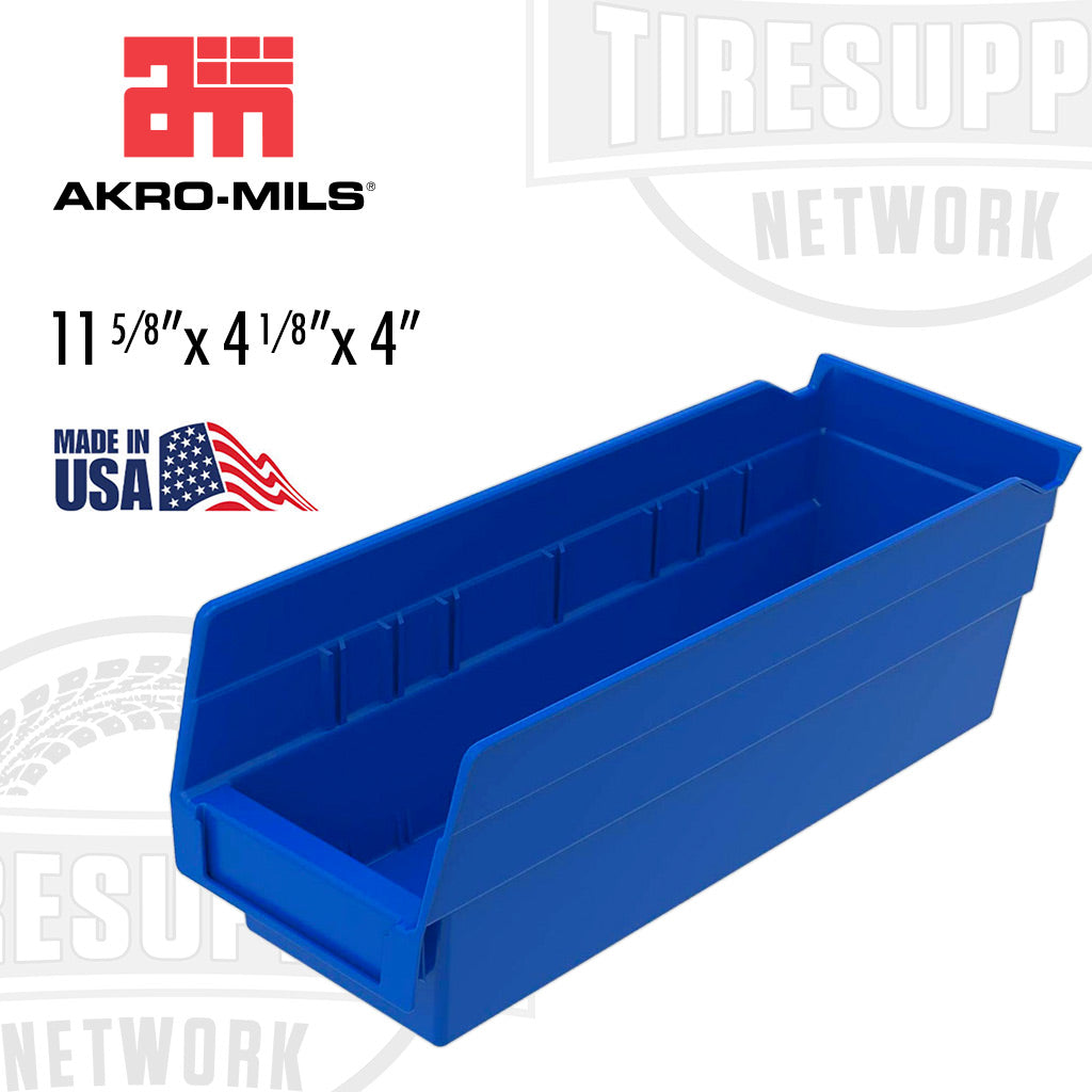 Akro-Mils | Plastic Nesting Shelf Storage Bin 11-5/8″ x 4-1/8″ x 4″ (30120B)