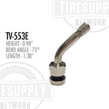 Alcoa O-Ring Seal Straight Metal Valve Stem 9.7mm Hole - Choose Style (TV-553)