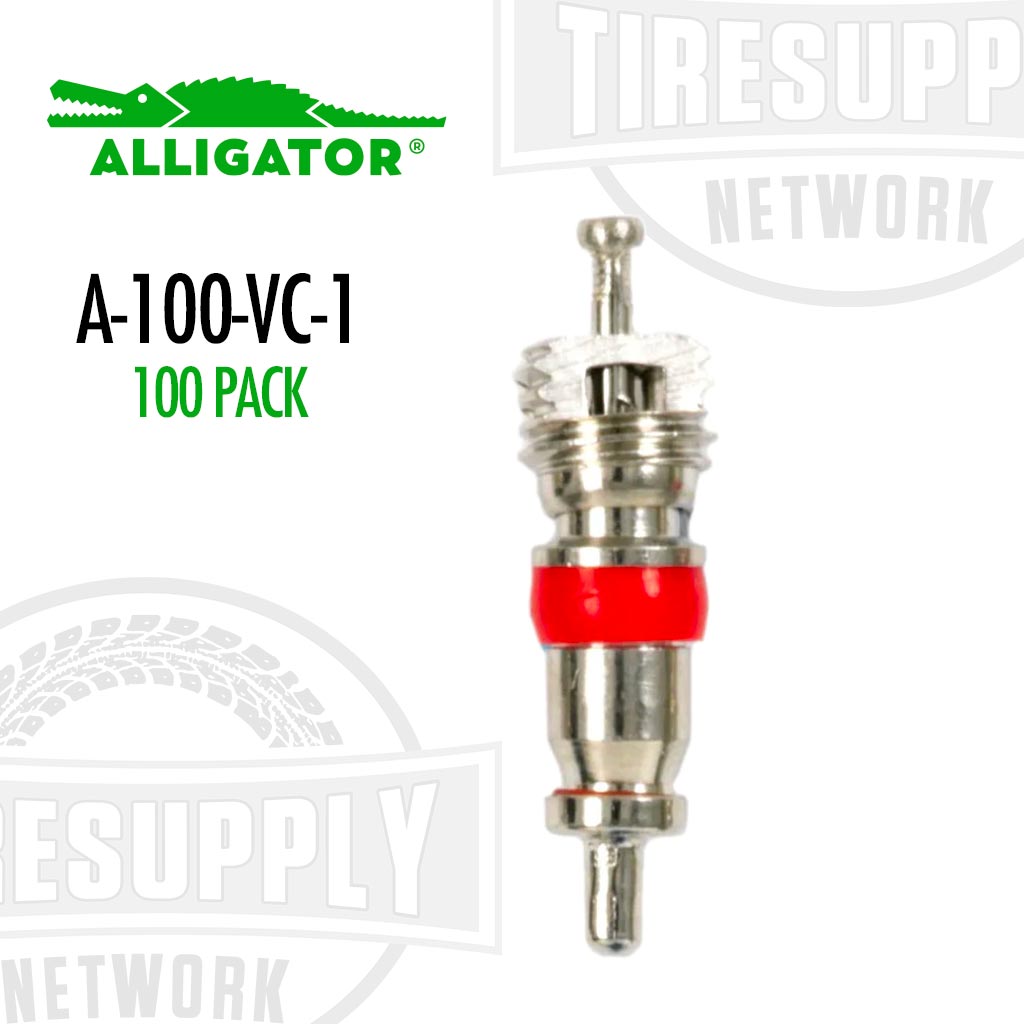 Alligator | EHA Standard Bore Nickel Plated Valve Core - 100 Pack (A-100-VC-1)