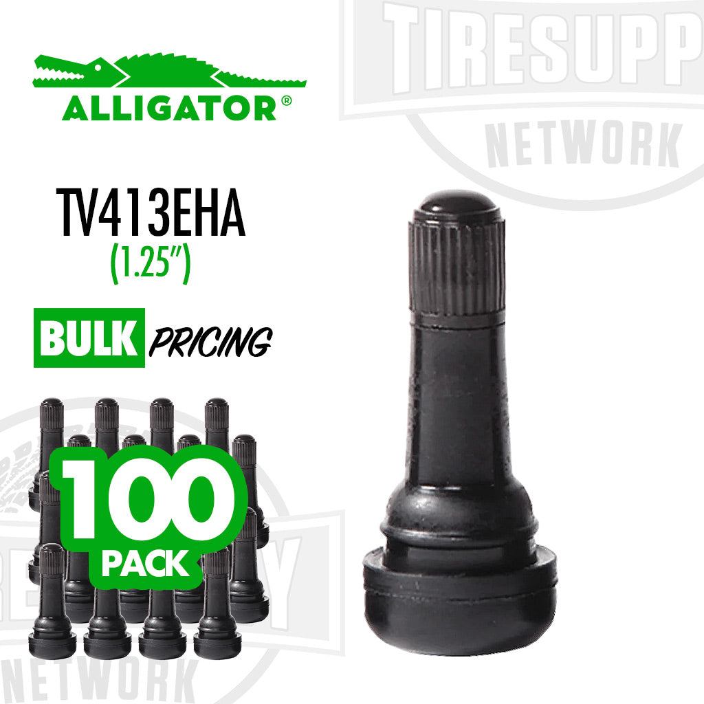 Alligator | 1.25" EHA Rubber Snap-In Valve Stem (TV-413EHA)