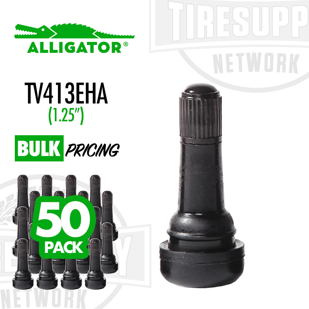 Alligator | 1.25" EHA Rubber Snap-In Valve Stem (TV-413EHA)